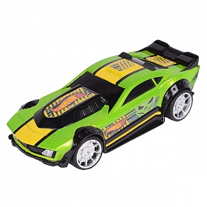 Машинка Hot Wheels, со светом, механическая, зелёная, 14 см. (Toy State, HW90563)